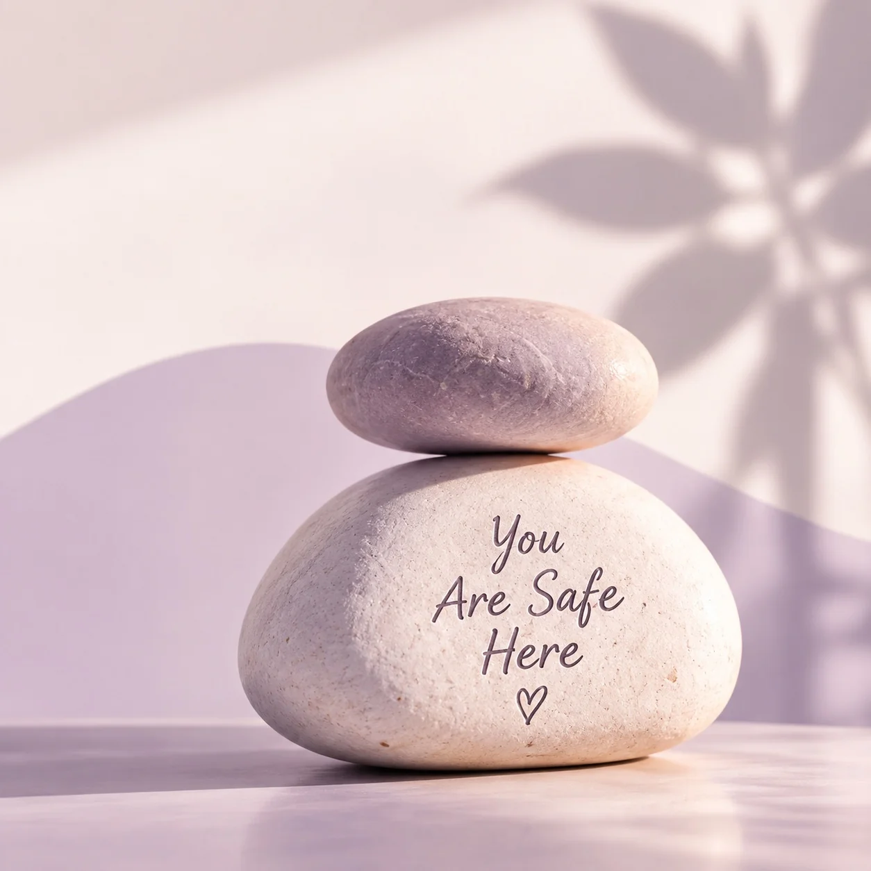You Are Safe Here - Zen Stones